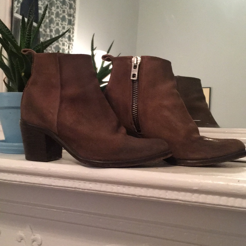 Diesel Leather Ankle Booties